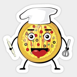 Chef Pizza - Funny Character Illustration Sticker